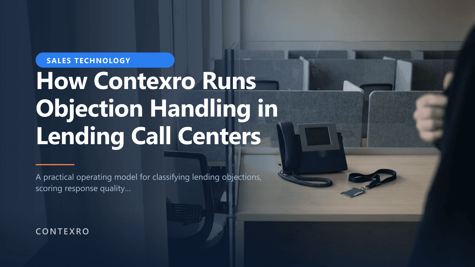 An empty supervisory workstation overlooking partitioned cubicles across a financial operations floor.